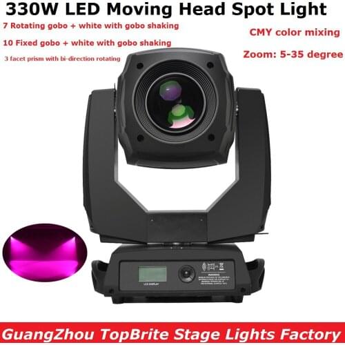 Newest 330W Gobo LED Moving Head Lights 3 Facet Prism DMX Controller 30 Channel For Professional Stage Party Wedding Decoration