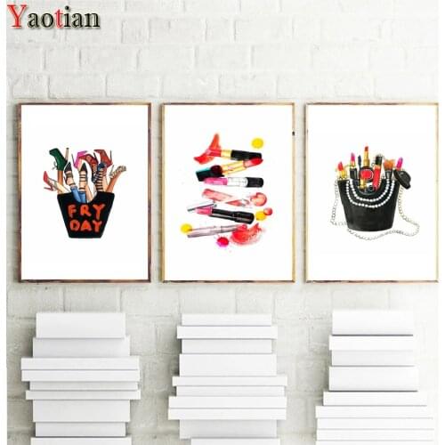 Full Square Round DIY 5D Diamond Painting Fashion Lady Posters For Girl Bedroom Wall Art Diamond Mosaic Cross Stitch Embroidery