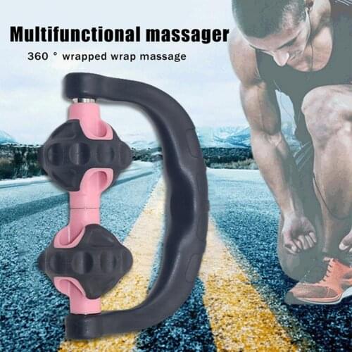 Portable Handheld Arm Leg Neck Muscle Tissue Relaxer Ring Massage Roller Fitness Gym Yoga Pilates Sports Equipment