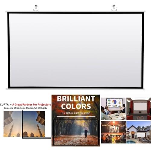Projector Sn for Home Theater HD White Foldable Anti-Crease