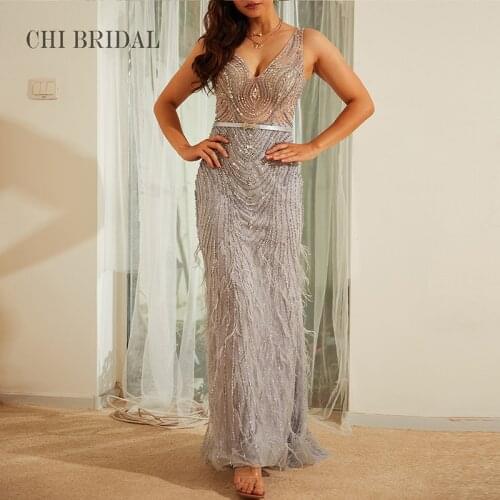 V-Neck Sexy Hollow Perspective Evening Dress Detachable Tulle Cape Luxury Handmade WomenS Banquet Evening Dress