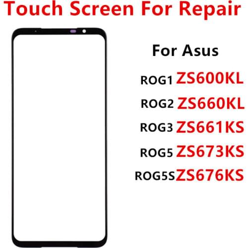 Touch Screen For Asus ROG Phone 5 ZS673KS 6.78" LCD Display Front Glass Outer Panel Repair Repalce Parts