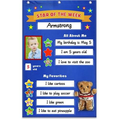 School Educational Chart Classroom Weekly Star Student Chart Student Incentive Chart Wall Decoration School Classroom Supplies