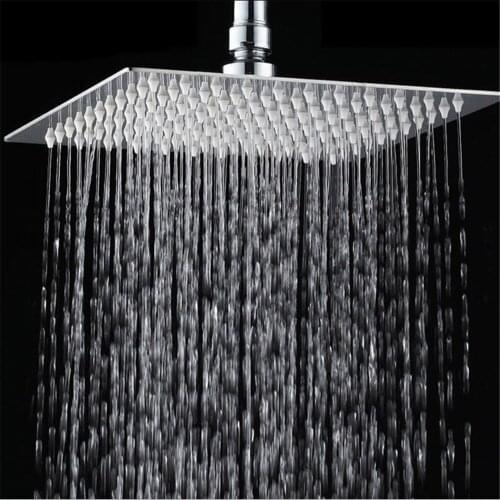 Bathroom Faucets. Shower Set. Chrome Finish Brass Made Shower Set.10 Inch Rain Shower Head Tub Mixer Faucet
