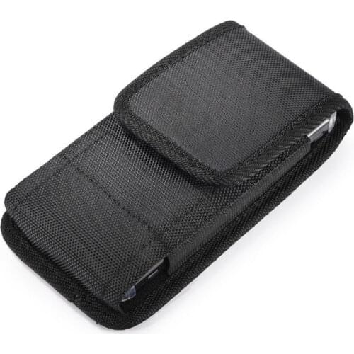 Universal Men Mobile Phone Pouch Nylon Durable Vertical Horizontal Waist Bag Phone Cases Covers 5.7-6.3''Hangable on the belt