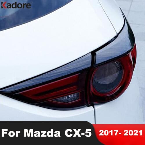 For Mazda CX5 CX-5 KF 2017 2018 2019 2020 Abs Chrome Carbon Fiber Rear Tail Lamp Light Trims Cover Car Accessories