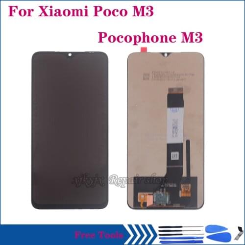 6.53" Original LCD For Xiaomi POCO M3 M2010J19CG LCD Display Touch Screen Digitizer Assembly For POCOphone m3 Screen Repair kit