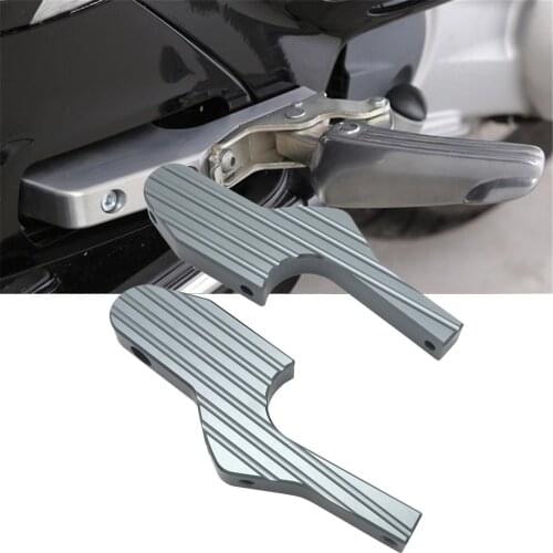 1 Pair Front Replacement Footrest Foot Pedal Road Direct Fit Extension Pegs Passenger Motorcycle Aluminum Alloy For Vespa GTS GT