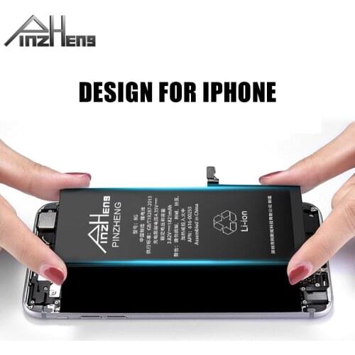 10 Pcs/lot PINZHENG Battery For iPhone 6 6s 7 8 Plus Replacement Bateria For iphone 4 4s 5 5s 5c SE Mobile Phone Batteries