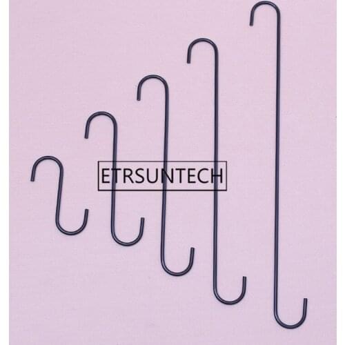 100pcs Metal 10-50cm S Shaped Hooks Kitchen Bathroom Sundries Organizer Clothing Store Clothes Hanger Long Display Hooks