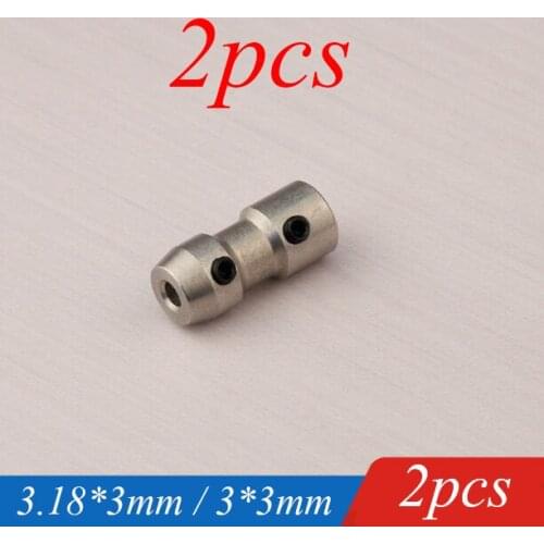 2PCS RC Boat Flexible Shaft Coupling Motor Shaft Connector 3.18*3mm 3*3mm Coupler Spare Part