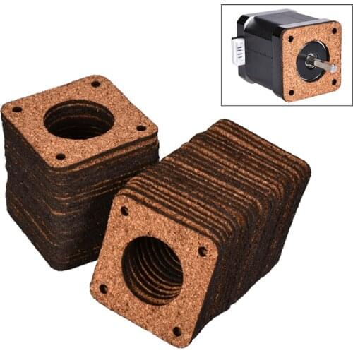 4PCS Nema 17 Stepper Damper Nema17 Stepper Motor Damper Cork Gasket Reprap Isolator 42 Motor Absorber For 3D Printer Motor