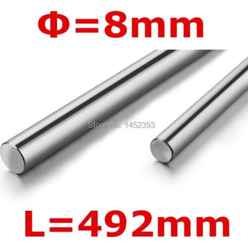 6pcs/lot 8mm L492mm 3D printer cnc linear rail linear shaft Linear Motion Shaft for XYZ