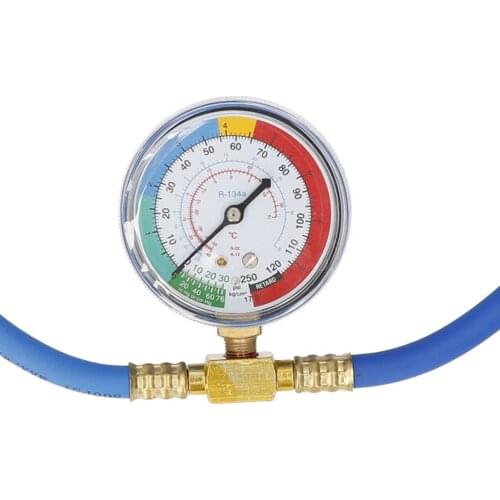 AC U Charge Hose with Gauge Car Refrigerant R134a Recharge Tool Kit Auto Air Conditioner Charging Hose