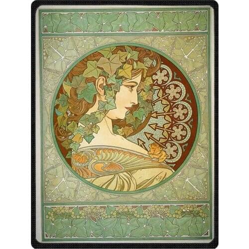 Alphonse Mucha Work Soft Fuzzy Warm Blankets For Bed Couch Sofa Use Custom Plane Travel Kids Baby Adult Throw Blanket