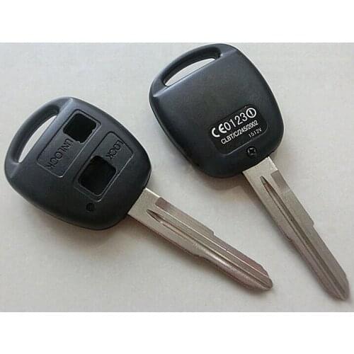 2 Button Remote Key Shell Case For Toyota Hiace Yaris Corolla Fob Key Blank Cover 10PCS/lot