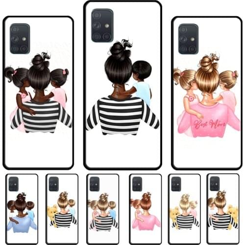 Super Mom Baby Girl Daughter Son Cover For Samsung A50 A70 A20S A10 A71 A51 A41 A31 A11 A02S A20e A21S A12 A32 A52 A72 Case
