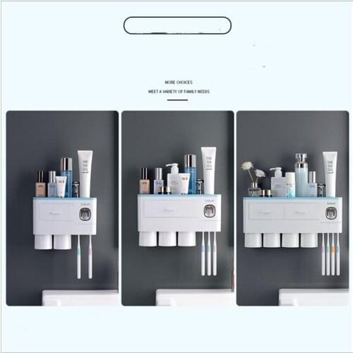 Goowin Toothbrush Holder, Toothbrush Holder for Bathroom, Large Capacity Toothbrush Holder Wall Mounted, Eco-Friendly Mighty