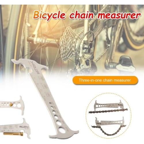 3-In-1 Bike Chain Checker Stainless Steel Bike Chain Wear Indicator Tool Bicycle Repair Tool Bolt Measuring Tools