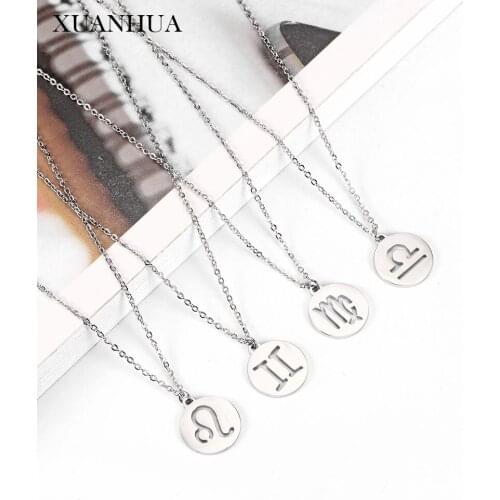 XUANHUA Choker Necklace Stainless Steel Jewelry Woman Vogue 2019 Charm Initial Necklace Fine Jewelry Accessories Bohemian