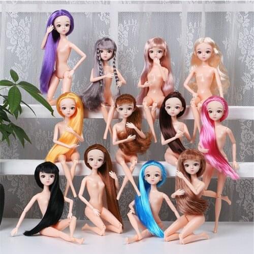 30cm Fashion Doll Toys for Girls 1/6 Bjd Dolls Body Make-up 3D Eyes Beautiful Princess Baby Girl Dolls Plastic DIY Toy for QX2D