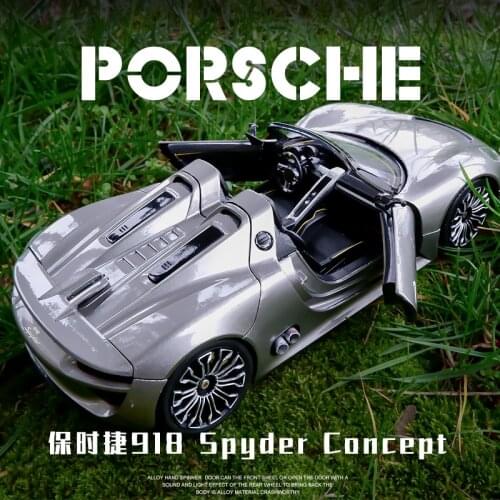 Welly 1:24 Porsche 918 Spyder Concept alloy car model Diecasts Toy Vehicles Collect gifts Non-remote control type transport toy