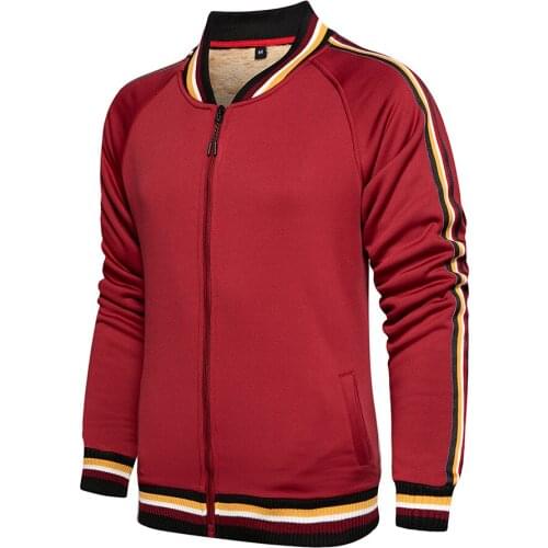 2020 Winter Warm Jacket Men Thick Fleece Zipper Hoodie Outwear Coats New Mens Sportswear Casual Sweatshirt Jackets Stripe Solid