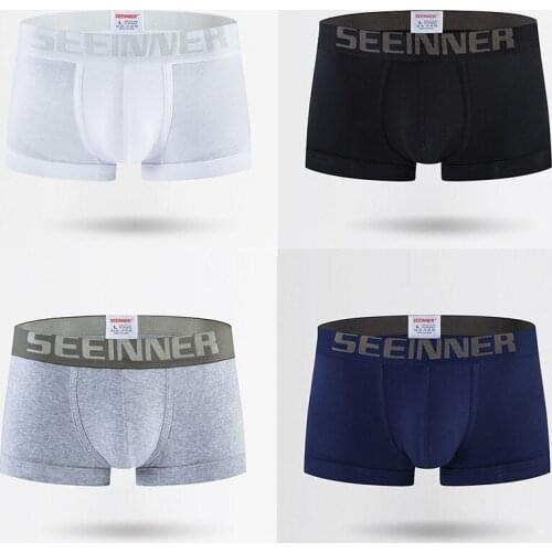 Male Panties Cotton Boxers Panties Comfortable Breathable Mens Panties Underwear Trunks Shorts Man Boxer