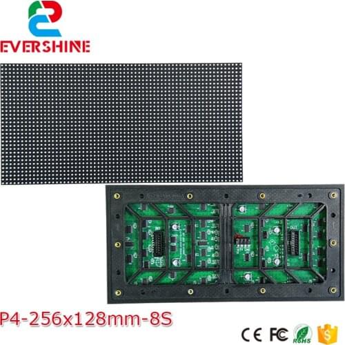 Low Power Consumption Outdoor RGB Full Color P4 Led Module SMD1921 1/8S 256x128mm