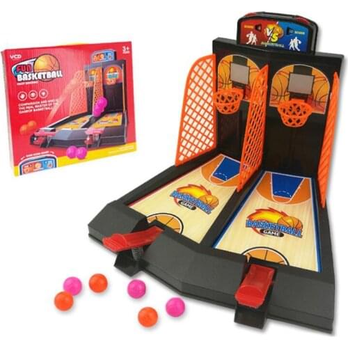 Desktop Mini Basketball Finger Shoot Basket Double Play Children Sports Games