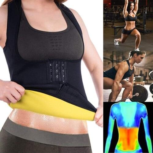 Plus Size Neoprene Sweat Sauna Body Shapers Vest Waist Trainer Slimming Vest Shapewear Weight Loss Waist Shaper Corset Lingerie