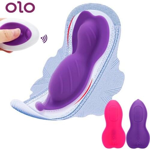 OLO Wearable Butterfly Dildo Vibrator Invisible Vibrating Egg Remote Control G Spot Clitoral Stimulator Sex Toys for Women