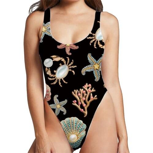 New Sexy Women Swimsuit XS To 2xL 3D Black Crap Printing Black Sleeveless Swiming Wears 3 Patterns