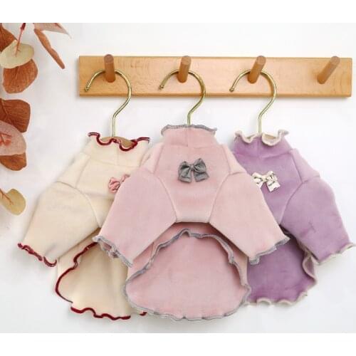 Autumn Winter Warm Pet Dog Clothes for Small Dogs Sweet Fleece Puppy Cat Shirt Chihuahua Gotas Sweater Mascotas Clothing Costume