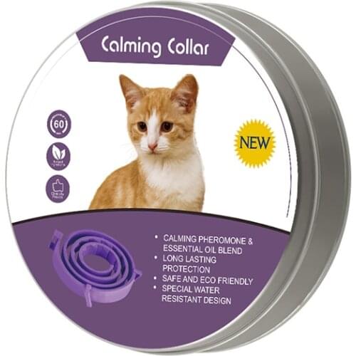Hot Sale 38/62cm Pet Calm Collar Relieve Anxiety Maintaining Good Mood Cat And Dog Pacify Collar Adjust The Length Pet Collar