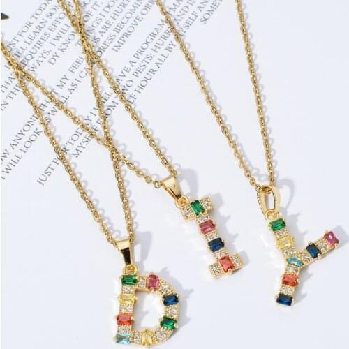 ZMZY DIY Gold Chain Custom A-Z Letter Necklace Collar Stainless Steel Initial Name Necklace Collares De Moda Choker