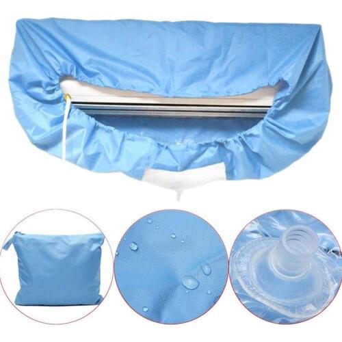 Blue Air Conditioning Cover Washing Wall Mounted Air Conditioner Cleaning Protective Dust Cover Clean Tool