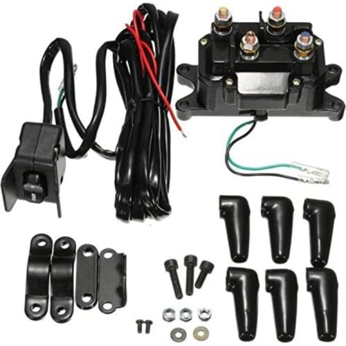 Solenoid Relay Contactor VWinch Rocker Thumb Switch For ATV UTV Polaris 800 1000