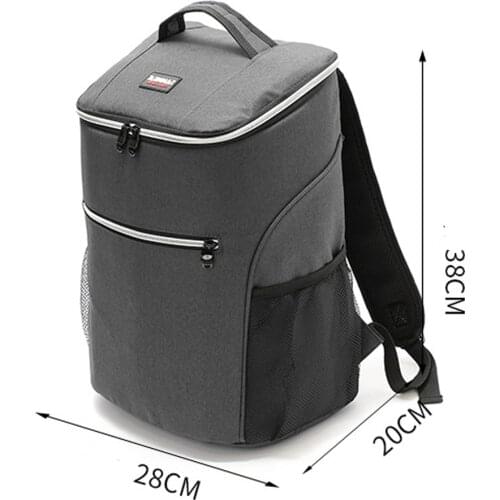 20L 600D oxford big cooler bag thermo lunch picnic box insulated cool backpack ice pack fresh carrier thermal shoulder bags