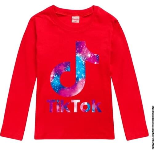 Tik Tok New Arrivel Boys Girls Cotton Long Sleeve T-shirt 2-16Year Spring Autumn Children Clothing Tops Teenager hoodie