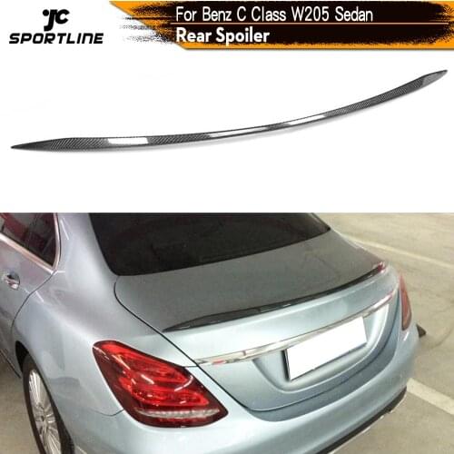 Car Styling Carbon Fiber Rear Spoiler Lip Wing For Mercedes Benz W205 Spoiler C Class C180 C200 C250 C63 Sedan 4-Door 2015-2017