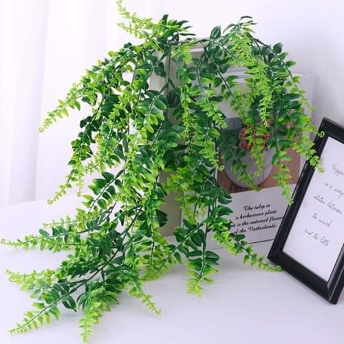 Plants Decoration,2pcs Artificial Hanging Vines Ferns Plants Fake Ivy Leaves Garland Vine Wall Indoor Outdoor Gardon Decoration