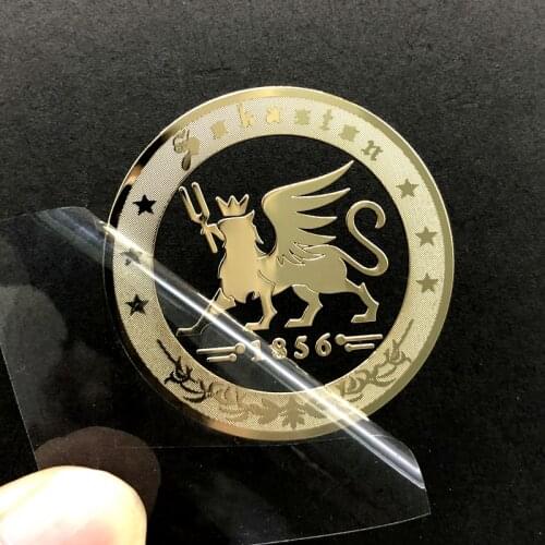 Business LOGO 3D Waterproof and Flowerproof Metal Transfer Sticker Customization Personalized Mobile Phone Notebook Ultra-thin