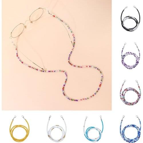 Vintage Simplicity Rice Beads Glasses Chain Glasses Lanyard Rope Glasses Accessories Stylish Colorful Exquisite Eyeglasses Chain