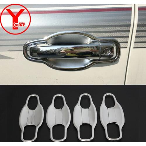 Door handle insert For Toyota Land cruiser GXR V6 V8 2016 2017 2018 2019 ABS chrome car handle bowl exterior accessories YCSUNZ