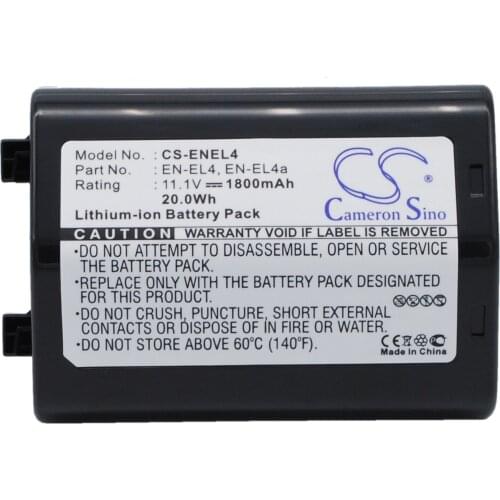 Premium Battery For Nikon D2Hs, D2X, D2Xs, D3, D3S, F6,D2H,D2Hs,D2X,D2Xs,D3 1800mAh/19.9Wh