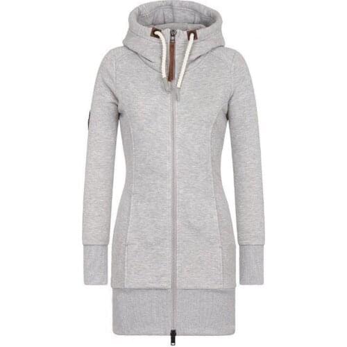 Women Winter Coats Fashion Solid Hooded Jacket Zipper Pocket Sweatshirt Long Sleeve Coat Female Hoodies Jacket Large Size S-5XL