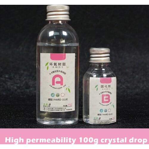 1 Set Clear Resin Epoxy High Adhesive 3:1 AB Crystal Glue Resin DIY Jewelry Making FreeAdhesives & SealersEpoxies