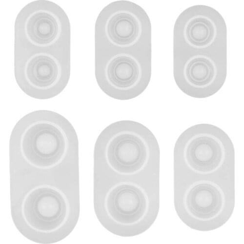 6 Sizes/Set Bjd Doll Heavy Pupil Eye Clear Silicone Mold Base Pressure Diy Bjd Eye Materials - 14X7Mm; 16X6Mm; 16X8Mm; 18X9Mm