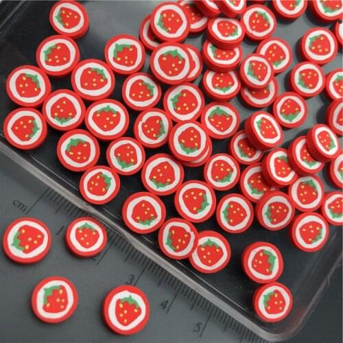 60g Strawberry Polymerclay,Soft Clay Sprinkle For Kids Diy/Craft Diy Making/Nail Art/Scrapbook Decoration/Craft Filler
